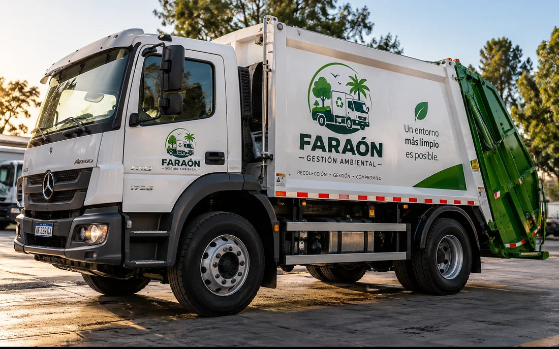 Camión compactador de residuos de Faraón Gestión Ambiental