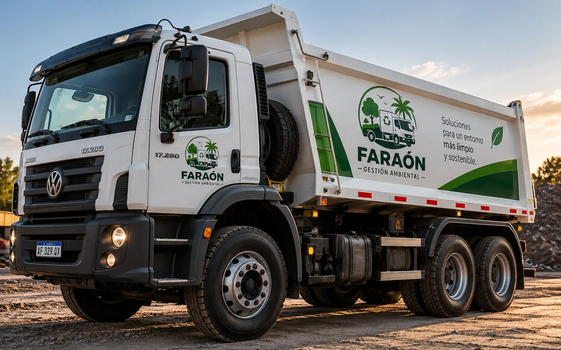 Camión volcador de Faraón Gestión Ambiental